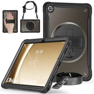 D-Pro 360 Shock V2 Strap Case etui pancerne z uchwytem na rękę i paskiem na ramię do Samsung Tab A9 8.7” (X110/X115) (Czarny) - Etui do tabletów - miniaturka - grafika 1