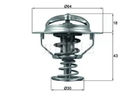 Termostaty - Termostat, płyn chłodzący Mahle TX 114 82D - miniaturka - grafika 1