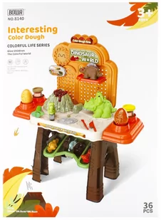 Masa plastyczna z akcesoriami Dino stolik MEGA CREATIVE 499246 - Masy plastyczne - miniaturka - grafika 1