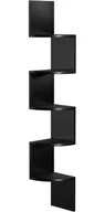Półki do salonu - Czarna Narożna Półka Wisząca R4-S76 - miniaturka - grafika 1