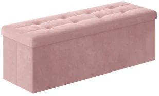 Duża różowa pufa welurowa pikowana S3-K17 - Pufy i podnóżki - miniaturka - grafika 1