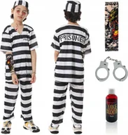 Stroje karnawałowe - Kostium Zombie Więzień Przebranie Dla Dzieci Halloween Karnawał 120-130Cm - miniaturka - grafika 1