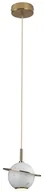 Lampy sufitowe - Maxlight LAMPA wisząca URANOS P0413 marmurowa OPRAWA zwis LED 1,5W 3000K planeta pierścień biała złota P0413 - miniaturka - grafika 1