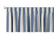 Firany - Lambrekin na taśmie marszczącej, niebiesko-białe pionowe pasy (5,5cm), 130 × 40 cm, Quadro - miniaturka - grafika 1