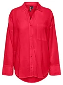 Bluzki damskie - Pieces Bluzka "Mainka" w kolorze czerwonym - miniaturka - grafika 1