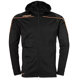 Uhlsport Stream 22 Track Hood kurtka dziecięca czarny czarny/pomara?czowy fluorescencyjny 128 - Kurtki i płaszcze dla chłopców - miniaturka - grafika 1