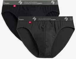 Męskie slipy bambusowe Atlantic 2MP-1565 czarne/khaki - Majtki męskie - miniaturka - grafika 1