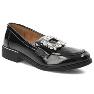 Półbuty damskie - Czarne Półbuty Filippo Eleganckie Obuwie Damskie - miniaturka - grafika 1