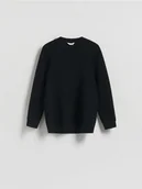 Swetry męskie - Reserved - Sweter z wiskozą - czarny - miniaturka - grafika 1