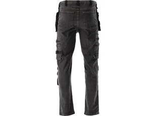 SPODNIE ROBOCZE MONTERSKIE STRETCH JEANS STEEL GREY ROZM. 2XL - Odzież robocza - miniaturka - grafika 6
