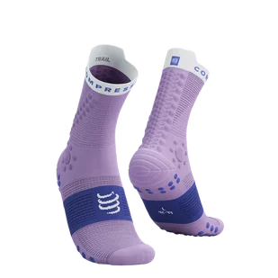 COMPRESSPORT Skarpetki do biegania trailowe ProRacing Socks V4 Trail lupine/dazzling blue - Skarpetki sportowe męskie - miniaturka - grafika 1