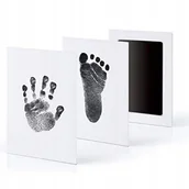Ramki na zdjęcia - Tusz Farbka Odcisk Dłoni Stópek Czarny Dziecka - miniaturka - grafika 1