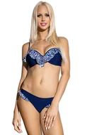 Stroje kąpielowe - 381/01 kostium kąpielowy 2-częściowy, Kolor granatowy-wzór, Rozmiar M, Primo - Intymna - miniaturka - grafika 1
