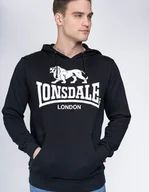 Bluzy męskie - Bluza LONSDALE GO SPORT 2 czarna kaptur-XL - miniaturka - grafika 1