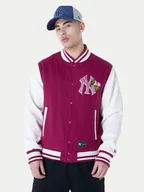Kurtki męskie - New Era Kurtka bomber Yankees MLB Floral 60596333 Bordowy Regular Fit - miniaturka - grafika 1