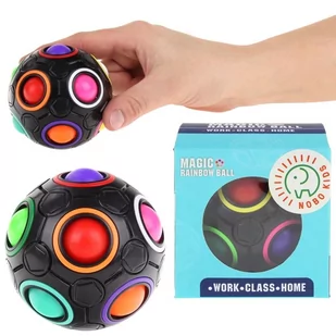 Urwiskowo, piłka sensoryczna kostka antystresowa rainbow ball - Zabawki interaktywne dla dzieci - miniaturka - grafika 1