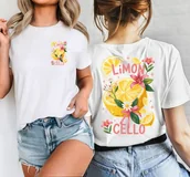 Koszulki i topy damskie - Wakacyjna a koszulka damska w cytryny - miniaturka - grafika 1