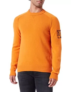 BOSS Męska bluza Knitted_Sweater, Open Orange, L - Bluzy męskie - miniaturka - grafika 1