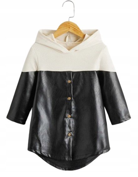 SHEIN SUKIENKA DZIECIĘCA IMITACJA SKÓRY 104 VUA