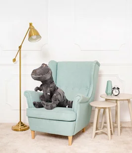 MIŚ GUSTAW DUŻY WIELKI DINOZAUR DINO PRZYTULANKA PLUSZOWA MASKOTKA 100 CM SZARY - Maskotki i pluszaki - miniaturka - grafika 1