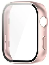 Bizon Etui Case+Glass Watch do Huawei Watch Fit 3, różowe - Akcesoria do smartwatchy - miniaturka - grafika 1