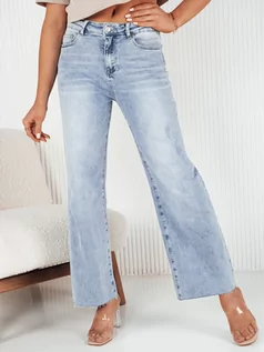 Spodnie damskie - Spodnie damskie jeansowe dzwony DANNY niebieskie Dstreet UY1861 - grafika 1