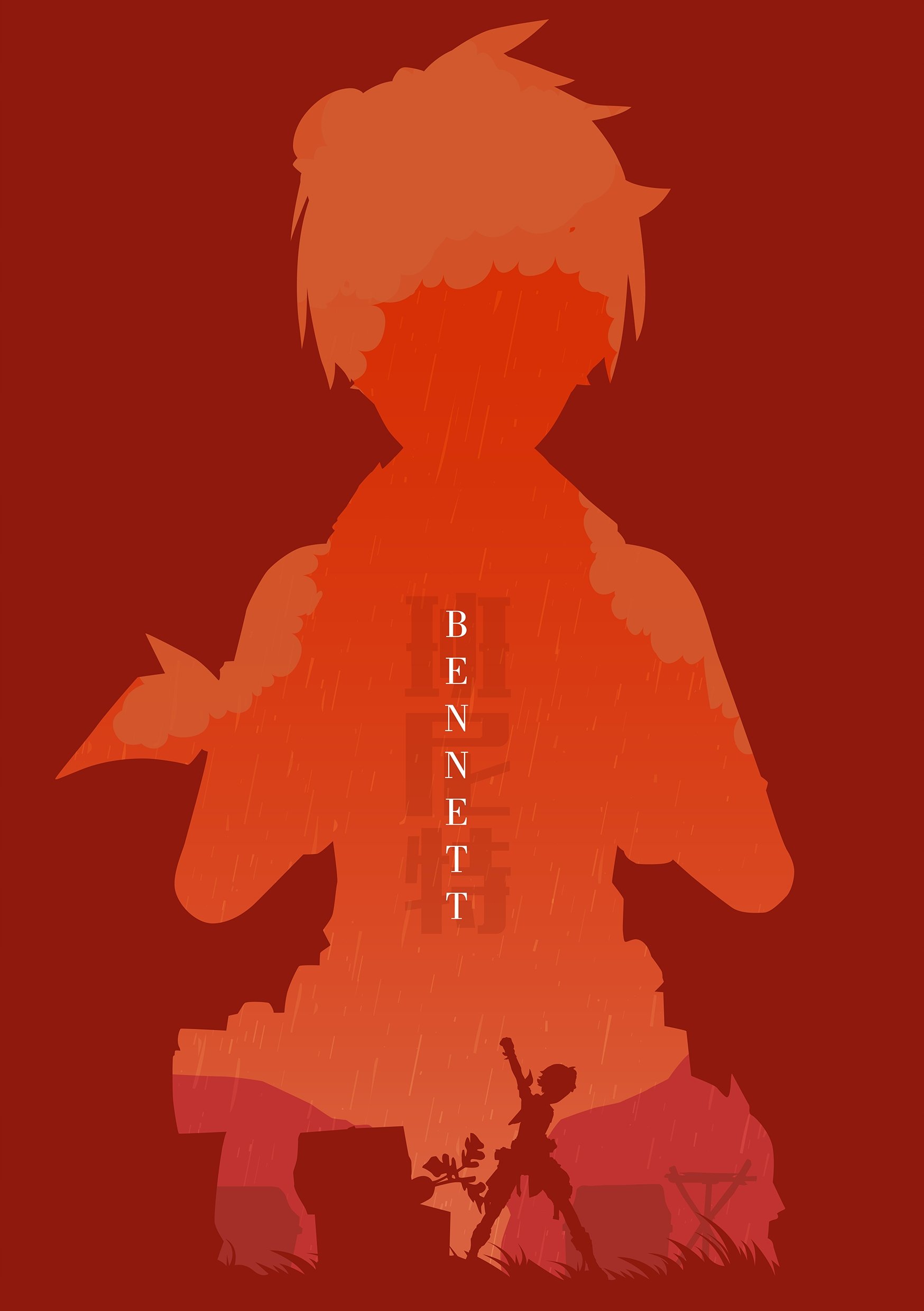 Plakat A1 Genshin Impact Bennet