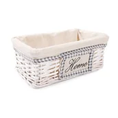 Pozostałe akcesoria do uprawy roślin - Szuflada wiklinowa z materiałem biała 25 x 15 x 10 cm - miniaturka - grafika 1