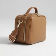 Torby i organizery dla mam - Torebka crossbody i organizer do wózka 2w1 dla Mamy VERA caramel - miniaturka - grafika 1