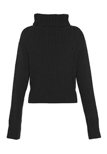Libbi Blonda damski sweter z golfem w stylu leniwym, wąski sweter akrylowy czarny, rozmiar XS/S, czarny, XS - Swetry damskie - miniaturka - grafika 1