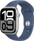Smartwatch - Apple Watch 10 GPS 46mm z aluminium srebrnym pasek sportowy M/L Niebieski - miniaturka - grafika 1