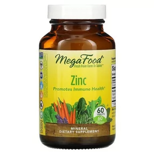MegaFood Cynk Zinc 60 tab. - Suplementy naturalne - miniaturka - grafika 1