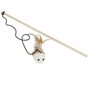 Zabawki dla kotów - Zabawka dla kota myszka na patyku - miniaturka - grafika 1