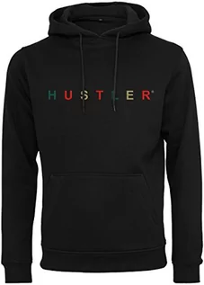 Bluzy męskie - Hoody MERCHCODE Hustler męska bluza z kapturem Embroidery z haftem w kroku czarny czarny m MC254 - grafika 1