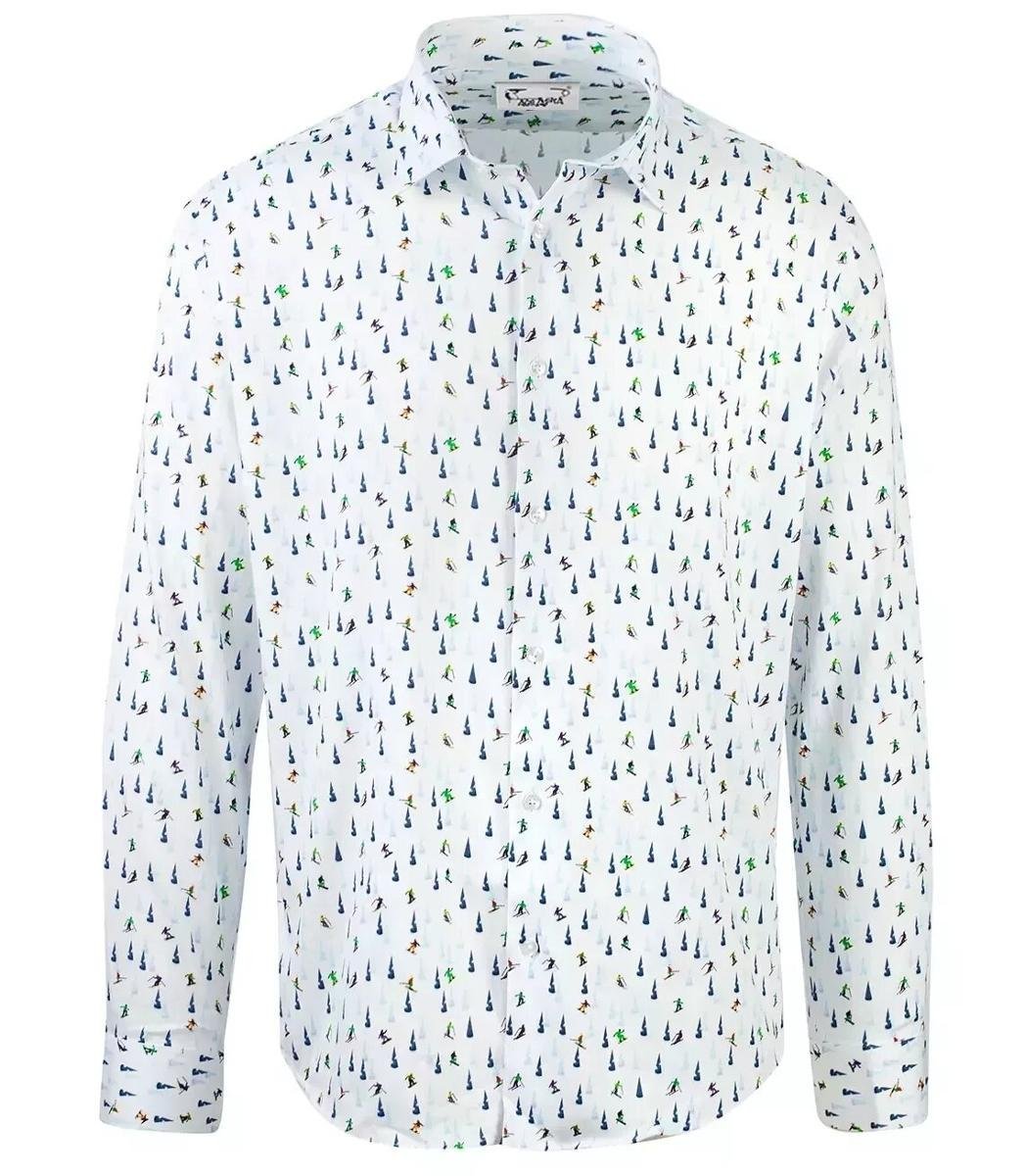 Świąteczna Męska Koszula Slim Fit Bawełniana Prezent-45/46