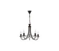 Lampy sufitowe - Żyrandol na łańcuchu ANGELIKA 5xE14/10W/230V czarny - miniaturka - grafika 1