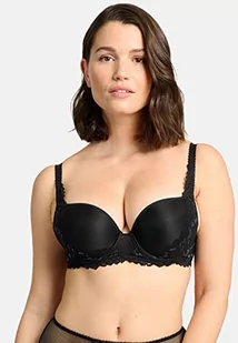 Sans Complexe Sensation 73HAI68 Biustonosz na fiszbinach, czarny i Lurex niebieski, 95E Kobiety, Czarny i niebieski Lurex, 80E - Biustonosze - miniaturka - grafika 1