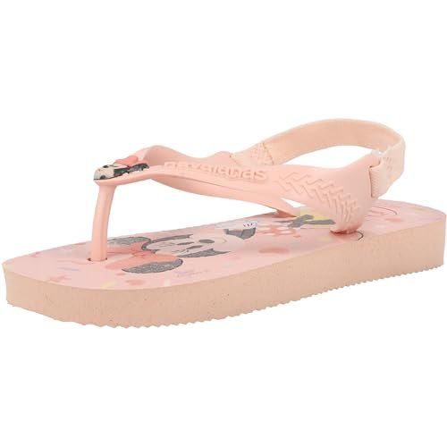 Havaianas - Klapki Disney Classics II, Nieformalne, Wodoodporne, Antypoślizgowe, Logo, Płaski, 21 EU, Pink, Kreskówka, Baby Shower, Uniseks - dzieci