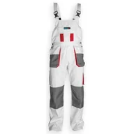 Odzież robocza - Dedra Spodnie robocze BH4SO-L ogrodniczki Biały rozmiar L/52) BH4SO-L - miniaturka - grafika 1