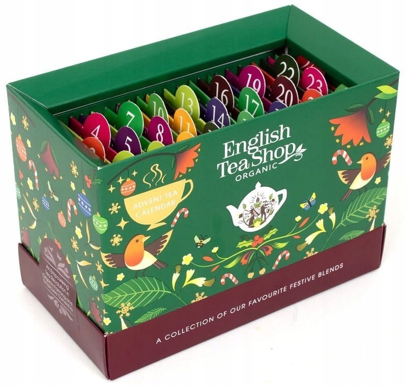 Kalendarz Adwentowy 2025 z herbatami BIO - 25 saszetek English Tea Shop