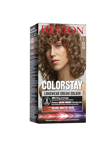 Revlon Colorstay Farba do włosów dla kobiet, trwała kolorystyka w zestawie maska wzmacniająca kolor, do 8 tygodni koloru, odcień 7 blond