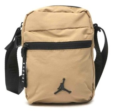 Saszetka na ramię Air Jordan Airborne Crossbody Beżowa Czarne Metal logo