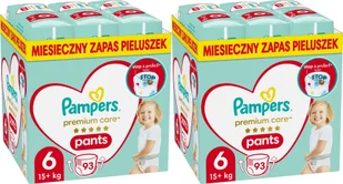 Pampers Pieluchomajtki Premium Care 6, 15+ kg, 93 szt. x2 - Pieluchy - miniaturka - grafika 1