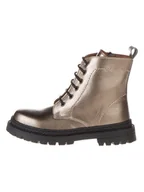 Botki damskie - lamino Skórzane botki w kolorze szarym - miniaturka - grafika 1