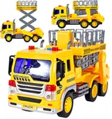 Samochody i pojazdy dla dzieci - Samochód Budowlany Ciężarówka Z Podnośnikiem 1:16 U703 - miniaturka - grafika 1