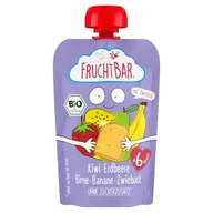 Soki i napoje niegazowane - FRUCHTBAR Ekologiczny mus owocowy z sucharkami po 6 miesiącu 100 g - miniaturka - grafika 1