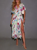 Sukienki - Milan Kiss Sukienka w kolorze biało-zielono-niebieksim - miniaturka - grafika 1