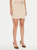 Spódnice - Guess Spódnica mini Fiona W4YD72 WFWX2 Beżowy Regular Fit - miniaturka - grafika 1