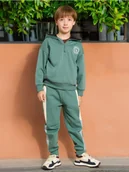 Swetry dla chłopców - Sinsay - Bluza z kapturem - zielony - miniaturka - grafika 1