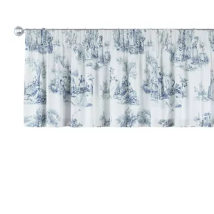 Dekoria Lambrekin na taśmie marszczącej tło ecru niebieskie postacie 260 × 40 cm Avinon 396-132-66 - Zasłony - miniaturka - grafika 1